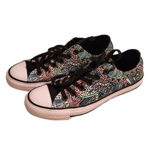 Rare Converse All Star Chuck Taylor Pastel Tribal Print Sneakers, Size 8